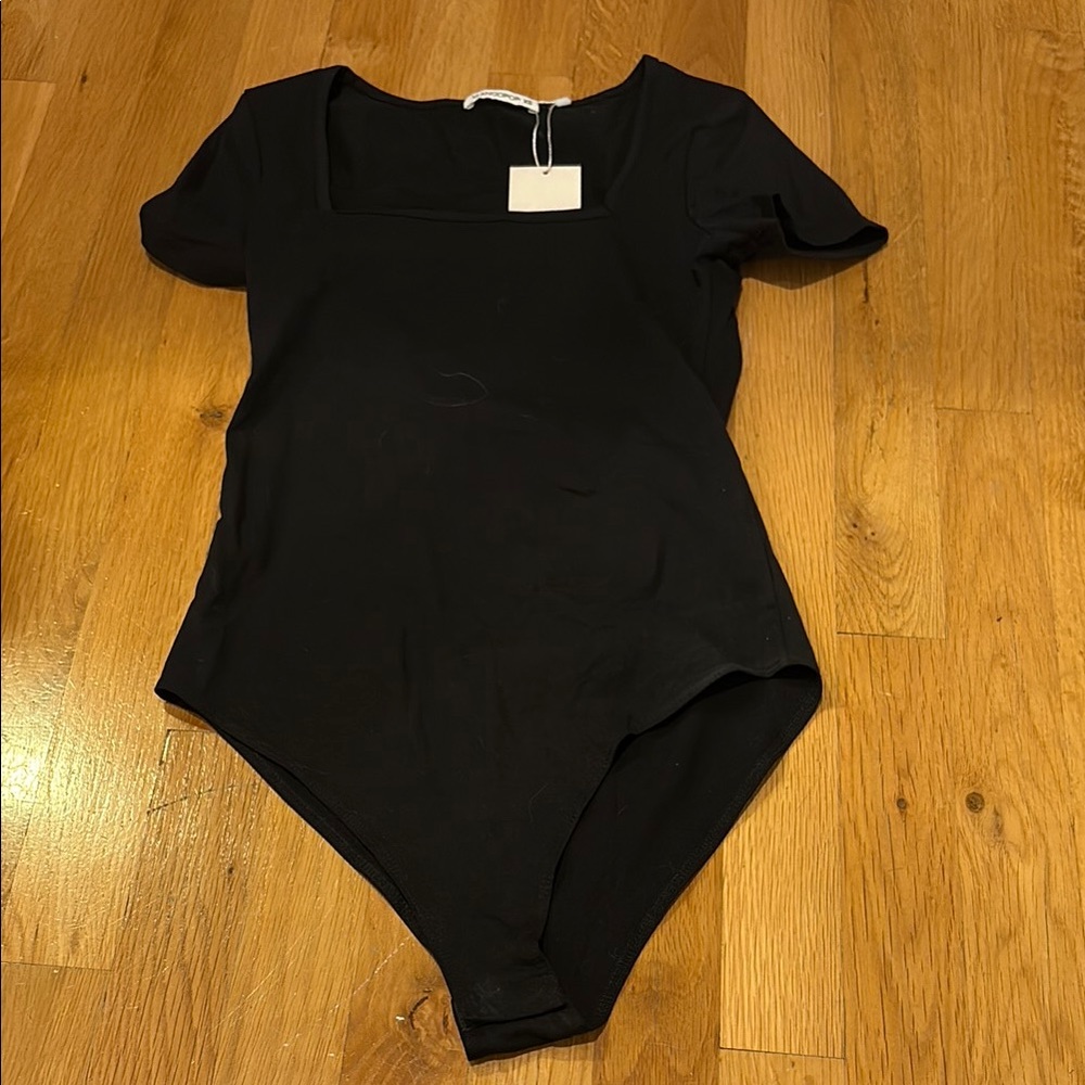 NWT Mango Women’s Elegant Black Bodysuit Size S